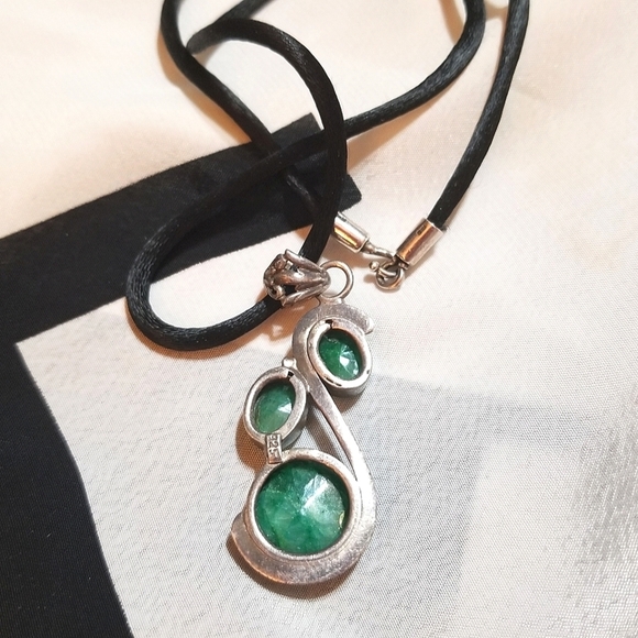 12CTS EMERALDS Vintage Necklace - Picture 7 of 8